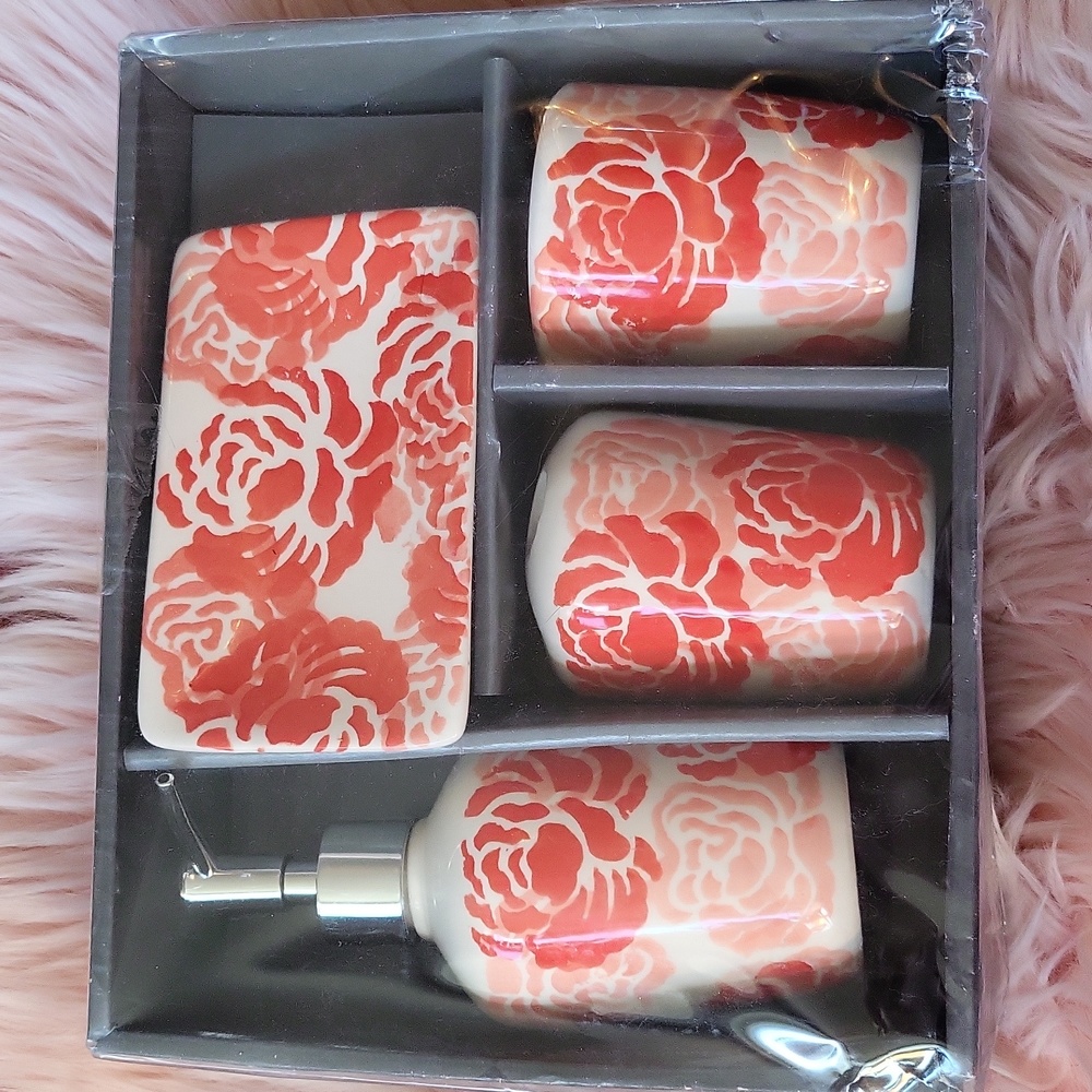 SALE!! Brand New HOME DECOR 4PC. CERAMIC BATHROOM SET
